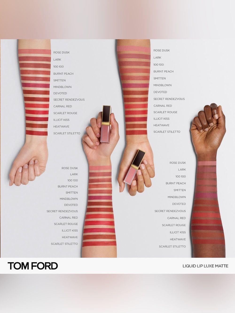 TOM FORD Liquid Lipstick Luxe Matte Color: 133 Scarlet Stiletto - Picture 8 of 15